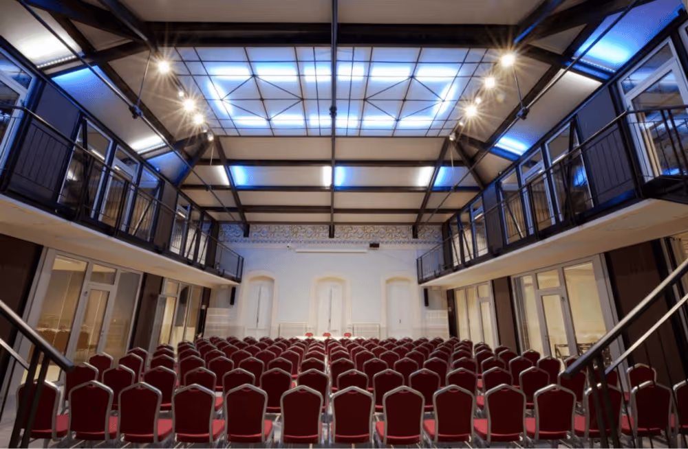 The conference hall at Palazzo Pancaldi